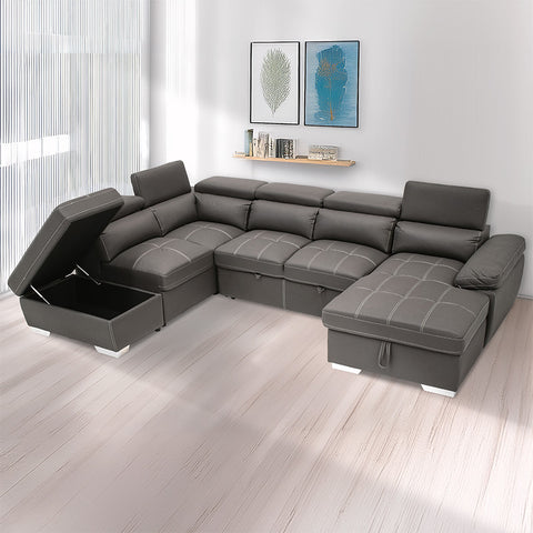 Luminor Corner Couch with Sofa Bed and Storage